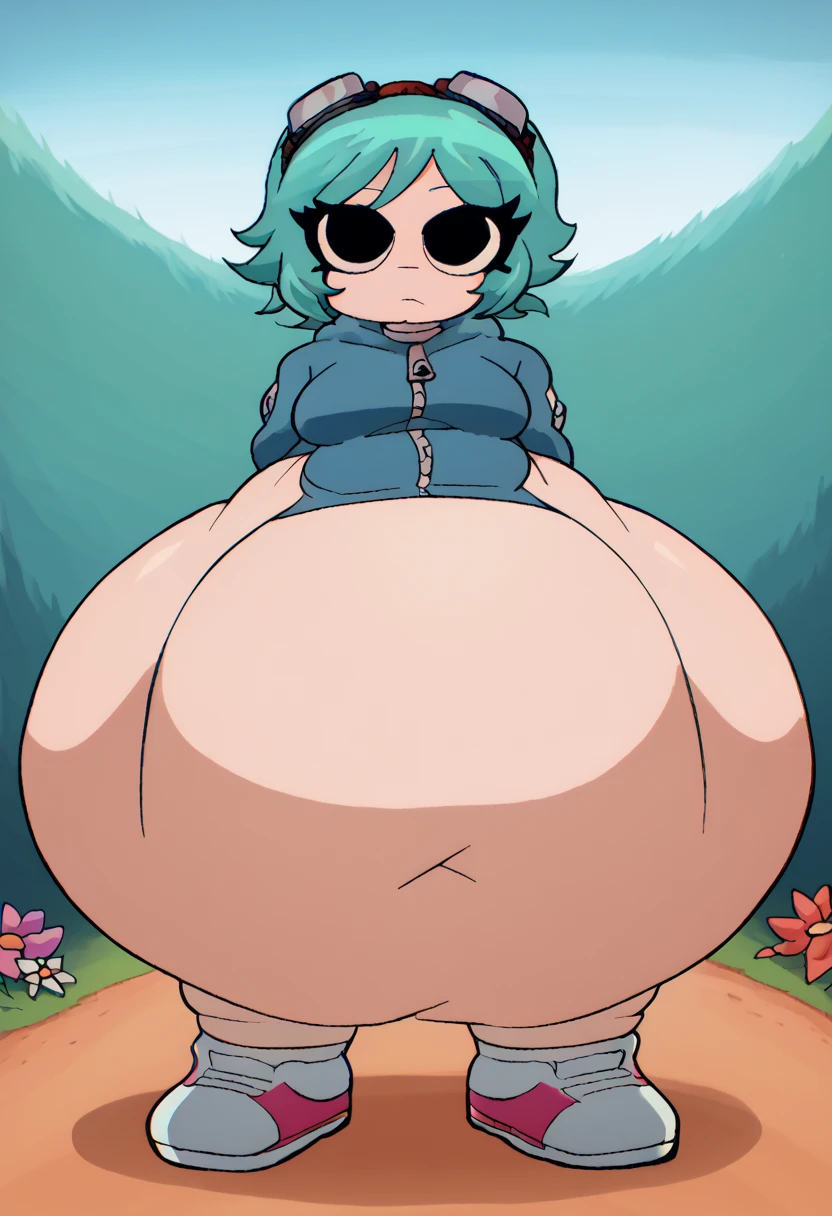 (mejor calidad,ultra detallado,high resolution,obra maestra:1.2),(((fondo pesado:1.5))),Hermosos ojos detallados,hermosos labios detallados,cara extremadamente detallada,long eyelashes,pelo verde,driate female of Terraria,peaceful forest background,luz del sol moteada,Soft, warm color tones,ILLUSTRATION,studio lighting, (((Desnudo, Bikini Vine))), pechos gigantes, (((hiper muslos:1.5, hiper caderas:1.5, bbw, regordete, descalzo))), sitting on the couch, dentro de casa de madera, (((Belly inflation:1.5, acostado sobre el vientre, belly larger than body, tubo, tubo up ass:1.5)))