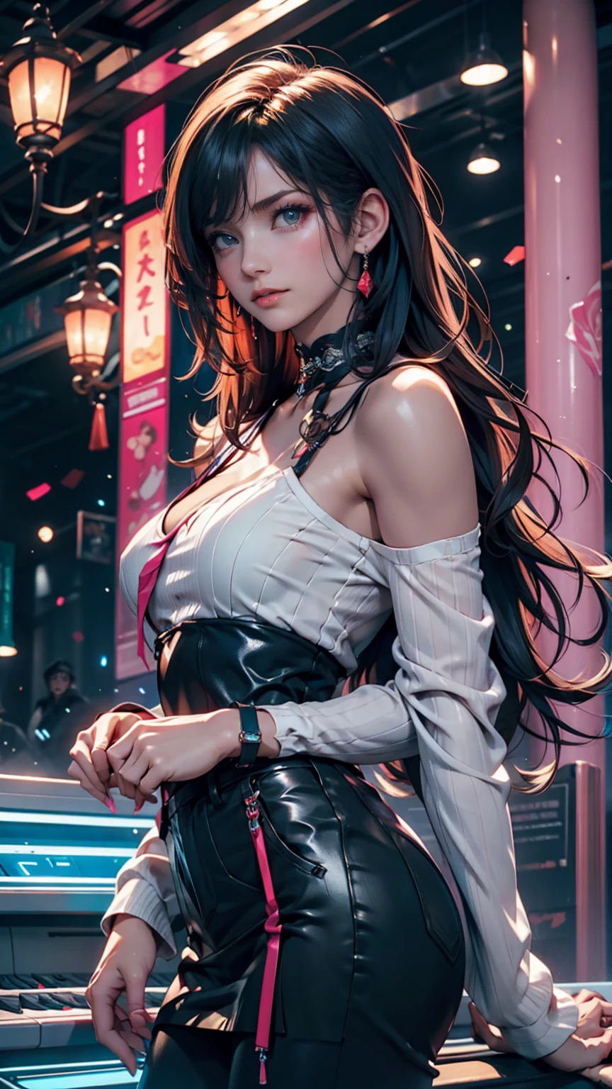 background(Black Night Sky,Big Moon),Close-up of a woman,Wearing a white shirt、Purple Hair,Very long hair,very thick braids,Purple eyes,big , realistic girl rendering, 8k artistic german bokeh, Enchanting girl, Real Girls, Gurwitz, Gurwitz-style artwork, Girl Roleplay, Realistic 3D style, cgstation Popular Topics,, 8K Portrait Rendering,(truth,truth:1.4),Wear pink pajamas,巨big ,Sparkling eyes,Purple eyes、(sexy girl)