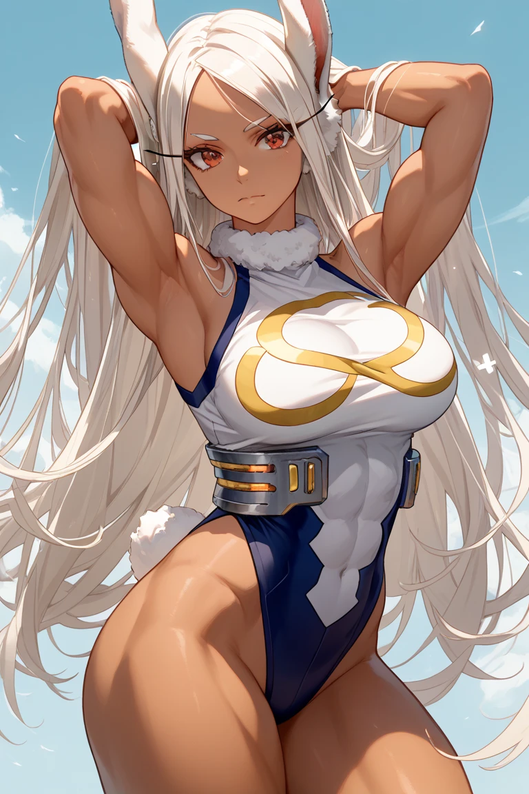 personaje de anime con un culo muy grande, Personaje del juego de lucha, Pose de lucha, Pose ruda, most strongest pose, Pose de lucha, chica musculosa, Chica en forma, Tifa Lockhart con pelo blanco, Thicc, Chica perfecta de pelo blanco, commission for high resolution, femenino y musculoso, seductora chica de anime, Anime woman, Chica con el pelo plateado, armpits, smile, desnudo, breasts, muscular, muscle, abs,