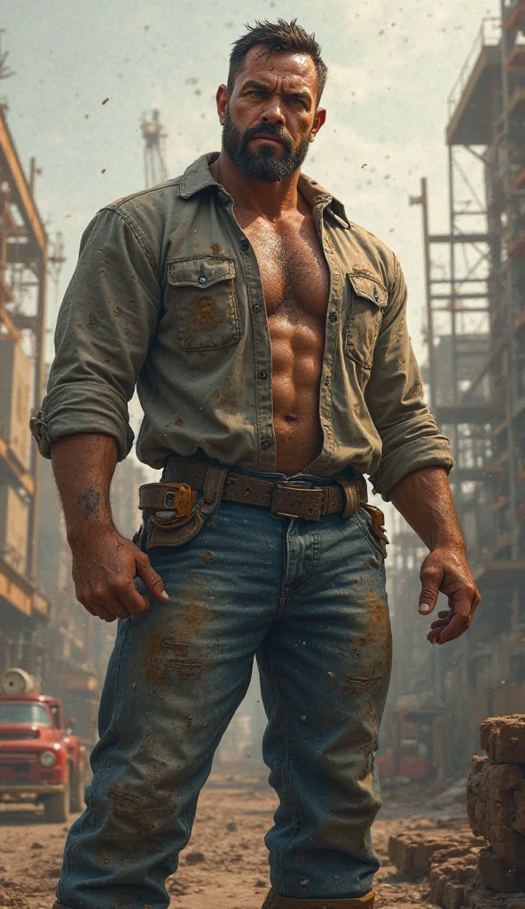 ((images that reflect the strength and masculinity of European workers in various physical tasks)):
Energy
BTransporte de Materiales
Fondo de la imagen: Plataforma petrolera con grúas y contenedores.
Posición de las piernas: Separadas para mantener el equilibrio.
Posición de los brazos: Levantando un barril de petróleo con ambas manos.
Acción que se realiza: Cargando materiales pesados.
Paleta de colores: Tonos oscuros y metálicos.
Expresión facial: Esforzada y determinada.
r. Kevin Sloan an roberto ferri style..., neutral soft colors., 8k resolution, full body, handsome, In the artistic style of norman rockwell, splendid naked, thin and ripped body, detailed realistic muscles, swimming suit, 20 years old. full body, male model. black hair, green eyes, male gaze. handsome. bodybuilder swimsuit, romanticism, symbols and metaphors. Beautiful details, quirky, distinctive images, stylistically diverse painting, Intricate detailsfull body, 20 years old man, shirtless, barefoot, wearing jeans, wearing a toe ring beautifull, gorgeous, perfect realistic detailed muscles, muscled legs, adorable face, taller, masculine gaze, confident look, soft perfect white skin, barefoot, blue eyes, perfect anatomy, portrait, a painting of a young man Pencil Sketches by Albert Eckhout enchanting young man, highly detailed beautyfull face, freedom, soul, digital illustration, approaching perfection , dynamic, highly detailed, watercolor painting, artstation, concept art, smooth, sharp focus, illustration in the style of artists like Russ Mills, Sakimichan, Wlop, Loish, Artgerm, Darek Zabrocki, and Jean-Baptiste Monge (homoerotism_fullbody_nsfw_seductive