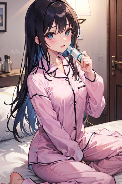 An anime inage of a teenage fur chewing on a teething ring in a large nursery. High quality, baby toys, detailed background, footed onesie pajamas, diaper, poofy diaper,