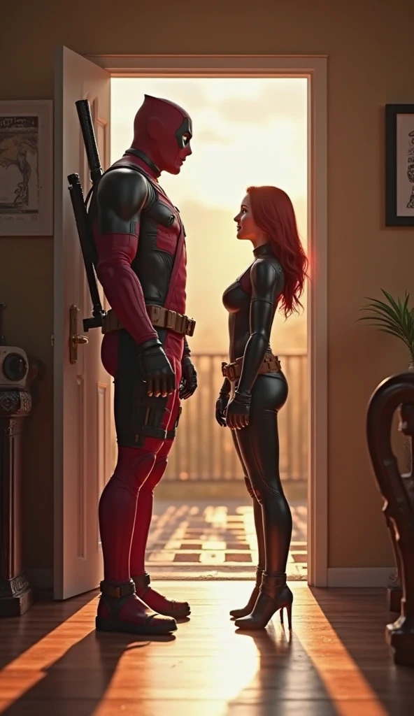 pale skin woman get fucked by marvel deadpool in bathroom full body