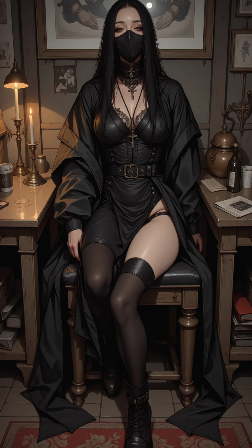 ((medieval world)), (beauitful face:2)、(A detailed face:1.3)、(A detailed eye)、(Detailed nose)、(Detailed lips)、(The witch's old black hat:1.8), (young beautiful witch in a dress:1.8), (Dressing:1.3)、(sitting in a magic chair:1.5)、(Her body is facing this way:1.2)、(with spreading legs:1.8)、(Showing white panties:1.8)、Beautiful Finger、(Unleash magic from your fingertips:1.3)、Shining majestic lightning storm cloud mass and sky, halo optical phenomenon, Anti-Sacred Light, Twilight, Sunset, Dusk, (Dramatic light), (A majestic sight), (Golden hair)、(magic circle necklace:1.5), altar, Old ruins infested with plants, The Great Temple of the Devil, great cathedral, The Devil's Grand Shrine, (A magic circle of ominous brilliance:1.6), crumbling ruins, ancient ruin, Faded, Cinematic, ((Neutral colors))、(Intricate details:1.1), Complex background