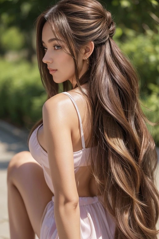 Divide Ratio : 1,1,1 Base Ratio: Ultra-realistic movie master pie with ultra-detailed primetime portraits, (最high quality, 8K, table top, Ultra HD), 1girl:1. years old、masterpiece,最high quality,high quality,High resolution,perfect dynamic composition:1.2,beauty (mixed girl)(madison ivy:0.7)(jessica alba:0.2) in of a (1girl:1.3 22-year-old),fashion supermodel,(best high quality real texture skin),(ebony skin female),(Highly quality texture hair),((curly hair(braided ponytail) Intricately detailed:1.33)),(outdoors,in the park Autumn evening,falling dusk),(Autumn,in the forest, lots of leaves lying on the ground),(perfect proportions),(anatomically correct),(perfect female body),((firm big full breasts:1.2)),slim face,beautiful cheekbones,((slim,swell-muscled body)),(Super beautiful face),(realistic face),(highly detailed face),absurd,(Intricately detailed eyes),finely detailed face,finely quality eyes,(tired and sleepy and satisfied:0.0),a woman's eye with a digital rendering,realistic eyes,perfect round eyes,finely detailed pupils,BREAK((brown_eyes)),detailed lips,red_lipstick),pink_makeup,(Detailed nose),((Intricately Detailed outfit(#%^@ printed on a short jacket,sport top)) wear,(Intricately Detailed V-neck sports top),dynamic pose,exquisite balance of shadows,((shot above the knee)),look at the viewer