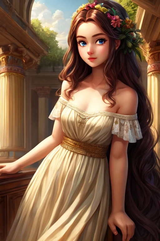 Full body photo of 25 year old European girl, RAW, beautiful woman, semi-parted strawberry lips, dimples, wistful gaze, (extra-long wavy brown hair), ((detailed face)), ((detailed facial features) )) , (finely detailed skin), pale skin, (high-tech princess dress with gold necklaces), rainy wet jungle setting, (cool colors), wet, wet, reflections, (masterpiece) (perfect proportion)(photo realistic)( best quality) (detailed) taken on a Canon EOS R5, 50mm lens, F/2.8, HDR, (8k) (wallpaper) (cinematic lighting) (dramatic lighting) (sharp focus) (complex) , RAW photo, RAW photo, in a jungle, in heavy rain, monochrome, vines everywhere, giant wet trees, masterpiece, best quality, high quality, extremely detailed unit CG, award winning photography, depth of field, HDR, bloom, chromatic aberration, photorealistic, extremely detailed, trending on artstation, trending on CGsociety, intricate, highly detailed, dramatic, in-between art, volumetric lighting