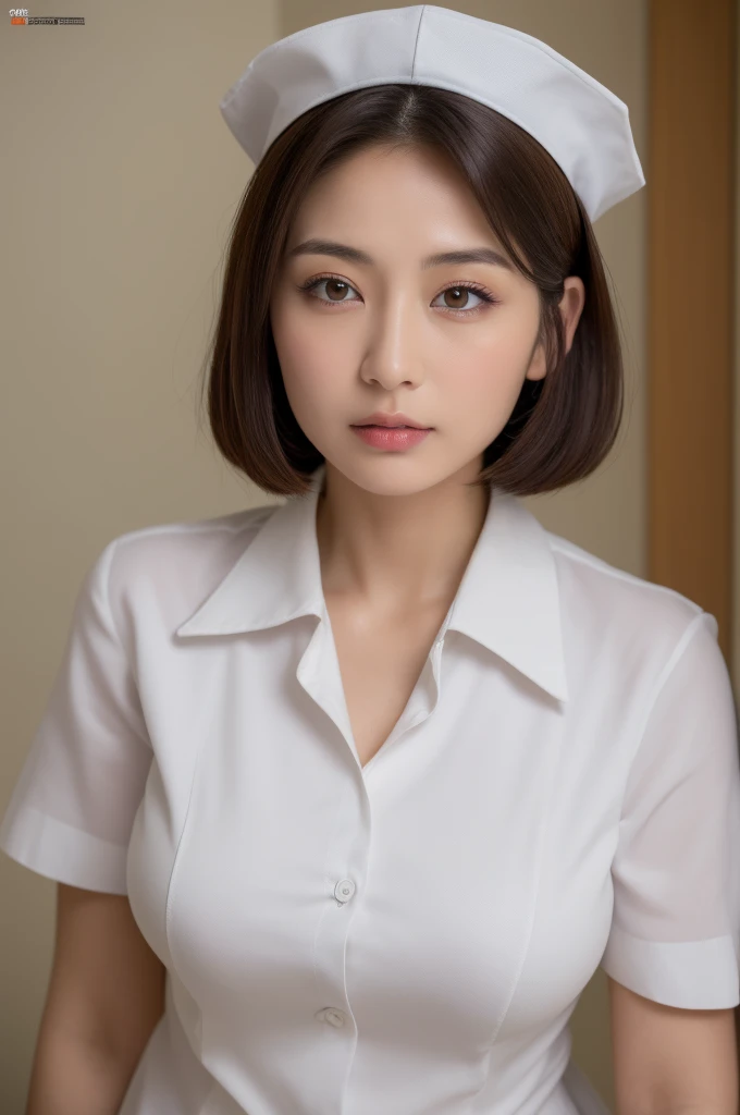 masterpiece, best quality, illustration, Super detailed, fine details, High resolution, 8k,wall paper, perfect dynamic composition,(Details High quality, realistic depiction of eyes:1.3), Hospital Rooms、White nurse cap、White tights、White nurse uniform、standing、Hand skirt、Flipping up a white skirt, large breasts,(updo), black hair color, Big Natural Color Lip, bold sexy pose, crying a little、20 year old girl、cute type、beautiful legs, hposing Gravure Idol, (A big bust that seems to burst:1.20),(Beautiful Big 1:1),,(((Sweating))),
Flushed cheeks Get in the hospital bed