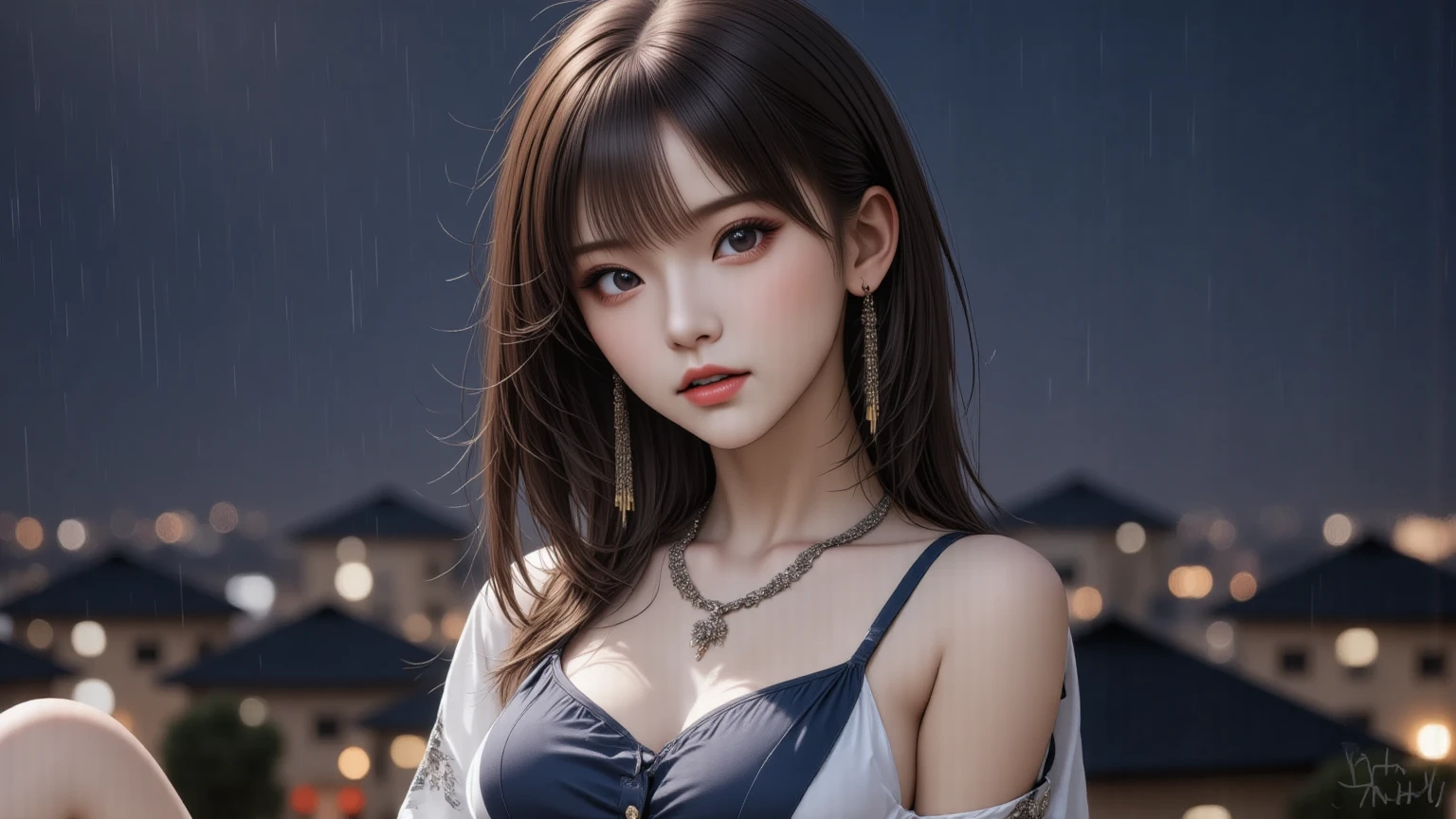 (最高qualityのディテール)、Realistic、8K Ultra HD、High resolution、(One Girl:1.2),(Fatal Beauty,Attractive beauty) ,(A supple and powerful physique),(Sensual charm),(Mysterious charm:1.1),(Captivating silhouette、Big Breasts),The 超detailedな、高qualityのテクスチャ、複雑なdetailed、detailed、非常にdetailedなCG、高qualityの影、detailed 美しく繊細な顔、detailed 美しく繊細な目、Written boundary depth、Ray Tracing、20th Generation、Cute K-Pop Girls、(The Face of Ulzan in Korea)、Thin face、(Urzan-6500-v1.1:0.6)、PurerosFace_v1、Glowing Eyes、Perfect body、 Viewer Display、(最高qualityのディテール:1.2)、Realistic、8K Ultra HD、High resolution、Woman close up， realistic girl rendering, 8k artistic german bokeh, Enchanting girl, Real Girls, Gurwitz, Gurwitz-style artwork, Girl Roleplay, Realistic 3D style, cgstation Popular Topics,, 8K Portrait Rendering,（truth，truth：1.4），(Sparkling eyes girl:1.2)、The 超detailedな、高qualityのテクスチャ、複雑なdetailed、detailed、非常にdetailedなCG、高qualityの影、detailed 美しく繊細な顔、detailed 美しく繊細な目、Written boundary depth、Ray Tracing、20th Generation、Cute K-Pop Girls、(The Face of Ulzan in Korea)、Thin face、(Urzan-6500-v1.1:0.6)、cheek、Glossy Lips、Big Breasts、High resolution, Best image quality, 最高quality, Realistic, 超detailedな, Realistic, 4K 8K Ultra HD Full Color RAW Photos, Fujifilm(Medium format), Hasselblad, Carl Zeiss, Incredible dynamic range photography(utility_art：Smooth-768:1.1),High resolution, High pixel count, 明確なdetailed, Clear images, Natural color reproduction, Noise Reduction, High fidelity, quality, Software Improvements, Upscaling, Optimized Algorithms, Professional-level retouching,

1. Oversized coat:

The coat is、Choose an oversized design that covers from shoulders to knees.。Color is classic navy or black、or warm khaki or beige, wait.、Choose colors that match the season。
2. Knitted sweater or turtleneck:

To protect yourself from the cold、Knitted sweater or turtleneckを選択してください。Match the texture and color of the knit to the coat.。
3. Wide leg pants:

For pants, Choose a wide-leg design、Combines ease of movement and style。Denim in dark tones or black trousers will look good.。
4. Knee-high boots:

What is included in an oversized coat、足首からふくらはぎまでカバーするKnee-high bootsとの組み合わせ。Boots are black or dark brown and chic.、Gives a stylish impression。
5. accessories:

シンプルなゴールドまたはシルバーのaccessoriesを選択してください、Add elegance to your outfit。for example、Long necklaces and large earrings are recommended.。
6. Handbags:

Handbags、Choose a color that matches the tone of your outfit.。Shoulder bags and tote bags are convenient and stylish。
7. Compensateと髪型:

Compensate, Choose natural colors that flatter your skin。Wavy Hair、By creating loose curls、Appeal to softness。