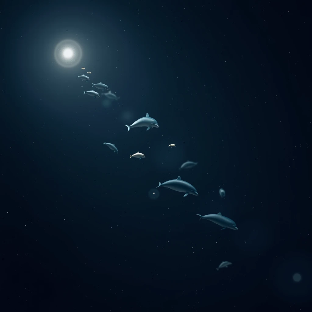 A visual feast for the Tyndall effect,The magnificent sea,A bottomless trench,Hundreds of tons of giant blue whales,Real and beautiful,illustrious,Extreme,photorealestic --auto