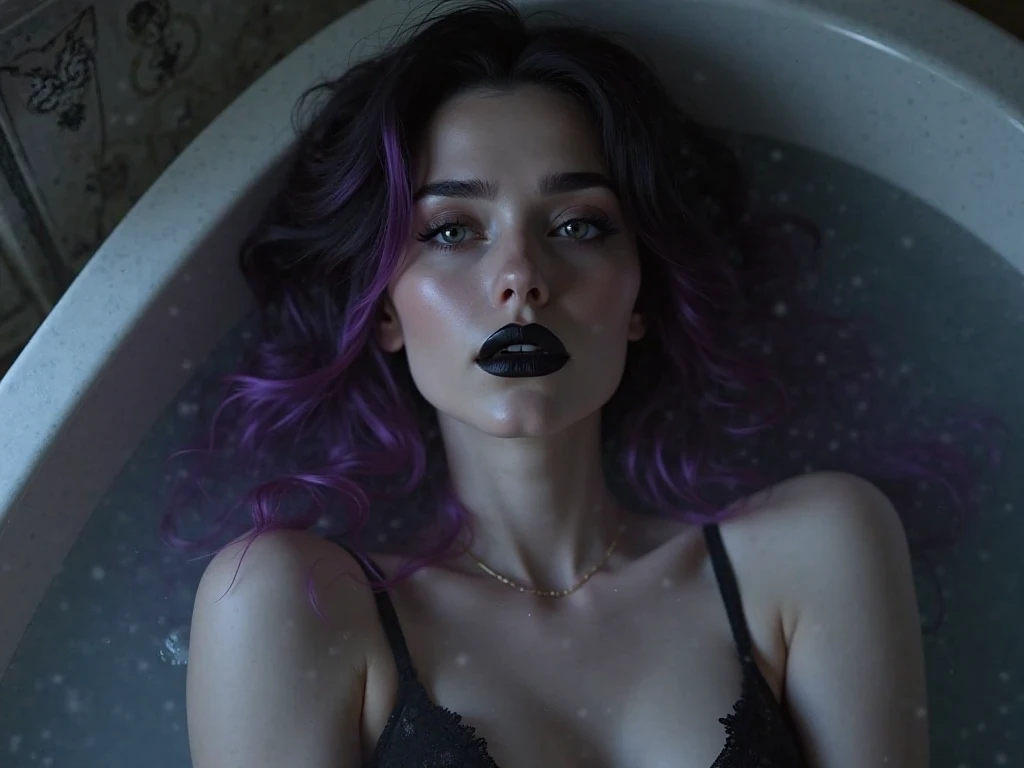 sexy girl, long purple hair,stuck in a bathtub , vampirism, orgasm,lingerie and bra(best quality, 4k, 8k, high resolution, masterpiece: 1.2), ultra-detailed, (realistic, photorealistic, photorealistic: 1.37), details intricate, vivid colors, sharp focus, professional, surrealism oil touch, portrait, woman, beautiful detailed eyes, beautiful detailed lips, dreamy atmosphere, shadow play, lighting soft, fun pose, dark tones, ethereal background, fantasy elements, texture, layered composition.realistic black and white photography, shadows, sensual, dramatic lighting, moody atmosphere, photorealistic, intricate details, masterpiece, ultra detailed, high quality, 8k, best quality, realistic, cinematic, dark and brooding, expressionist, powerful composition, emotional impact {{{,{pussy,spread her pussy,cum,cum on pussy,masterbation,straddling,y}}
