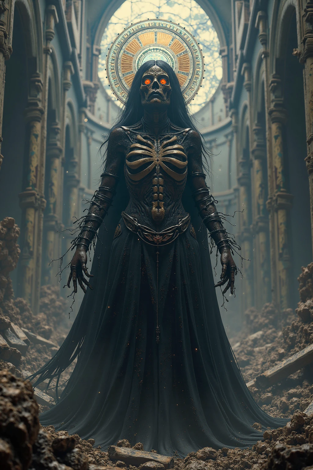RAW photo, <lora:RPGWraith:0.7>
<lora:Clothing - Flesh Armor_v1.2:0.3>
<lora:Concept - Shadowmancer:0.6>
<lora:CarnageStyle:0.3>
ation scene, sexy girl, horror wraith, (yellow eyes:1.2), shad0wmancer, ink, (swirling black ink), night, horror theme, (cloak, hood:1.4), fl3sh4rmor, flesh, blood, meat, veins, carnagestyle, 8k uhd, dslr, soft lighting, high quality, film grain, Fujifilm XT3, (intricate details:0.9), (hdr, hyperdetailed:1.2)