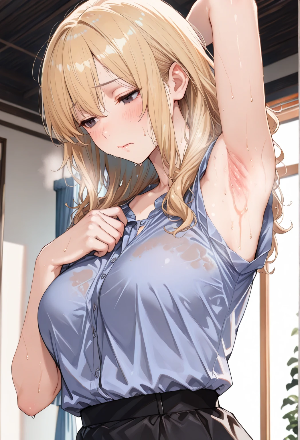 mastute piece,Best Quality,insanely detailed,8k cg,nsfw,
(shoot upper body:1.3),
(1girls:1.3),standing,looking at viewr,body in front,both arms behind back,(white-dogi:1.3),(White martial arts uniform:1.4),
BREAK,
blush,shy,(ecstasy face),(trembling:1.2),BREAK,(light blonde hair:1.3),
BREAK,
perfect breasts,perfect teats,(open mouth:0.9),(large breasts:1.2),
(dojo),dojo、