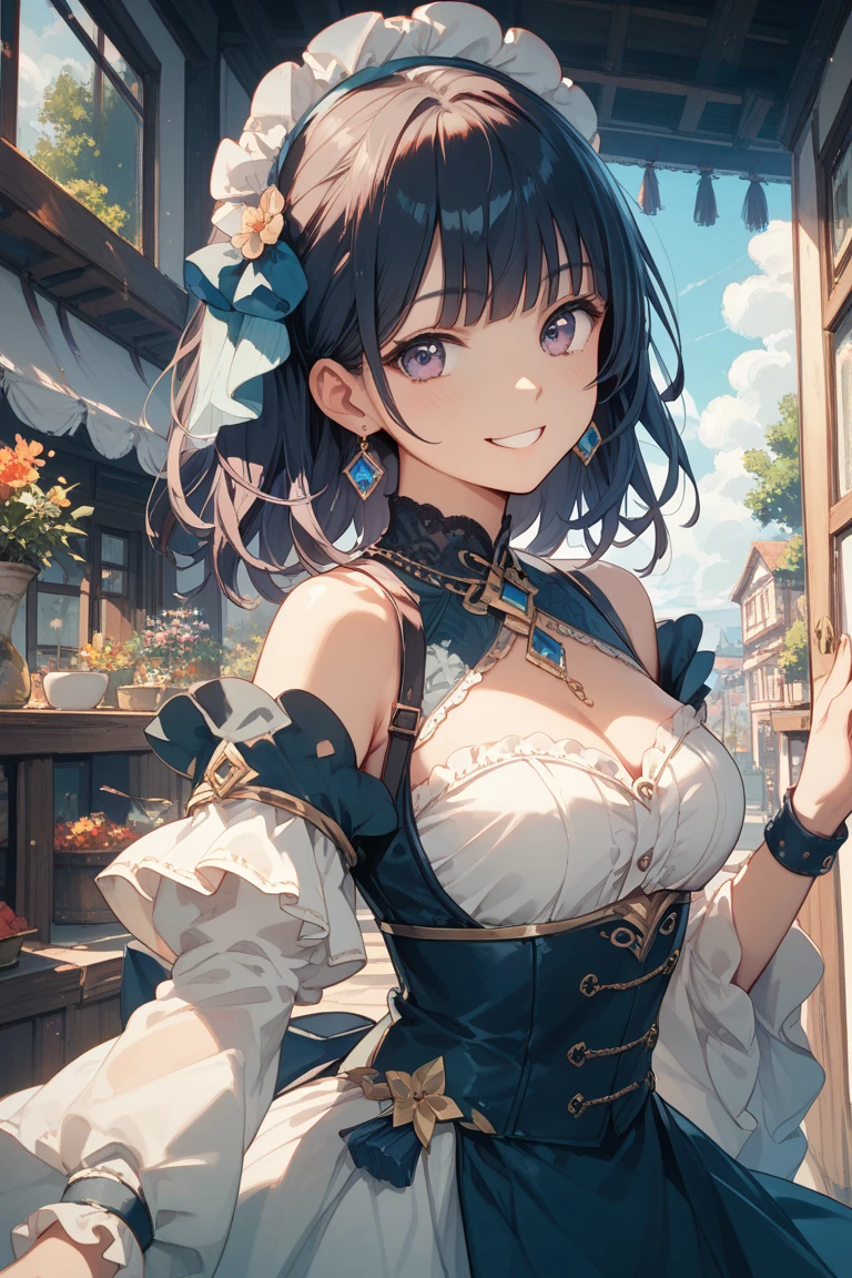 ((masterpiece, highest quality, Best image quality, High resolution)), ((Highly detailed CG synthesis 8k wallpaper)), candyland, Candy Kingdom, Candy Castle, fairy tale world, Candy house and juice fountain rainbow lined up, colorful, pop, Fantasy, dream-like, smile,Anime Girls with big breast posing on bed in uniform, seductive Anime Girls, attractive Anime Girls, Anime Best Girl, cute Anime Girls, (SFW) Safe at Work, Anime Girls, Anime Moe Art Style, pretty Anime Girls, beautiful Anime Girls, Smooth anime CG art, an Anime Girls, Naughty anime style, Naughty, Anime Girlss, Surreal