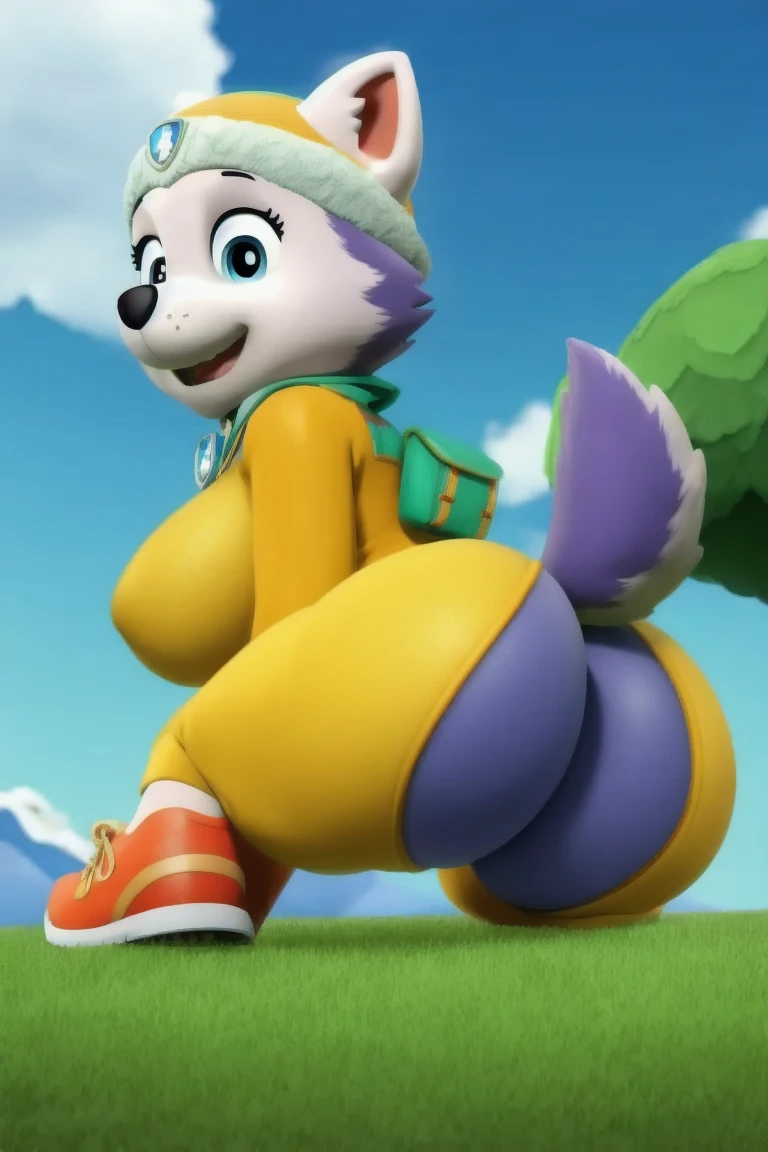 Detailed texture of fluffy fur, impressionist mix, detailed eyes, Very detailed students, Alone, furry, the second, everest-pp, domestic dog, female, blue eyes, White skin, purple body, skin body, totally naked, pregnant. showing her ass, part, (swallowing things in his ass), again, Detailed texture of fluffy fur, curves, Wide hips, inner hairy ears, standing, desert background, day, 1 girl, big breasts,