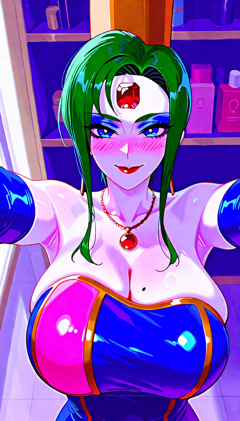 ((Detailed face)),((Mucha's style)),(vulgar),(portrait),huge breasts, Raised tits,sexual excitement,( The look of ecstasy),having after sex,fluffy bob cut,(arms behind back:1.2),((addiction to sex))((Medieval fantasy queen )),(high position:1.6)