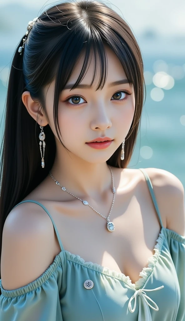 Long flowing hair, bows, dresses, pearls, cute, beautiful girls
