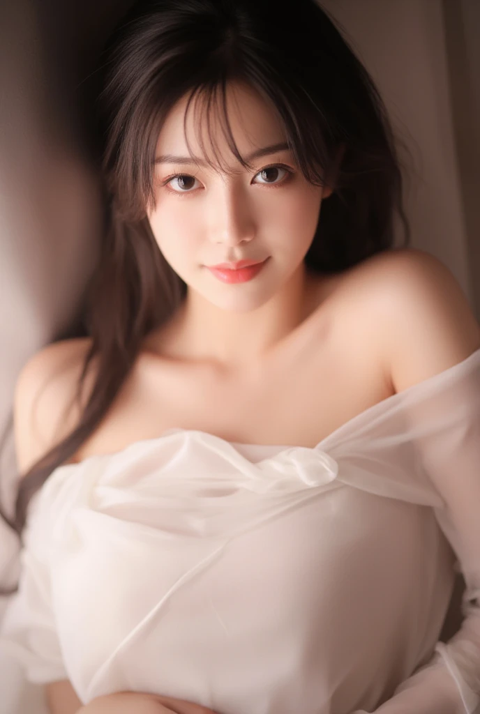 (highest quality,8K quality,masterpiece:1.3),(超A high resolution,Realistic:1.4,RAW Photos),Bust up shot,Natural soft light, whole body:1.3, Navel exposed:1.6, Detailed body:1.4, Exposed cleavage, ((Excited:1.3)) ((Wet:1.1)) ((Lying down)), 20-year-old:1.4, M-shaped legs