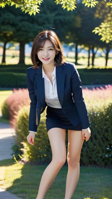 NSFW, materpiece,8K,Best Quality,superfine illustration, Large_filesize, extra detailed face, Perfect Lighting, fulcolor, OL, Wearing a suit, (a park:1.5),  Detailed background, Professional Lighting, Dynamic Angle, Perfect hands, Detailed shiny skin, detailed hairs, Detailed eyes),
BREAK 
1girl, Cute, 25-years old,
(shot from front:1.5), (Opening legs:1.4)
(Squatting:1.5),  (Suits, O-neck shirt:1.1), (Bottomless:1.3), Shorthair, (:0.8), (Juice:1.2),  show through, (Half-taken panties:1.1), Dale in the, heel,
 (Park lawn:1.3), Sunlight, Natural light, Sunnyday,
red blush, Sweat,