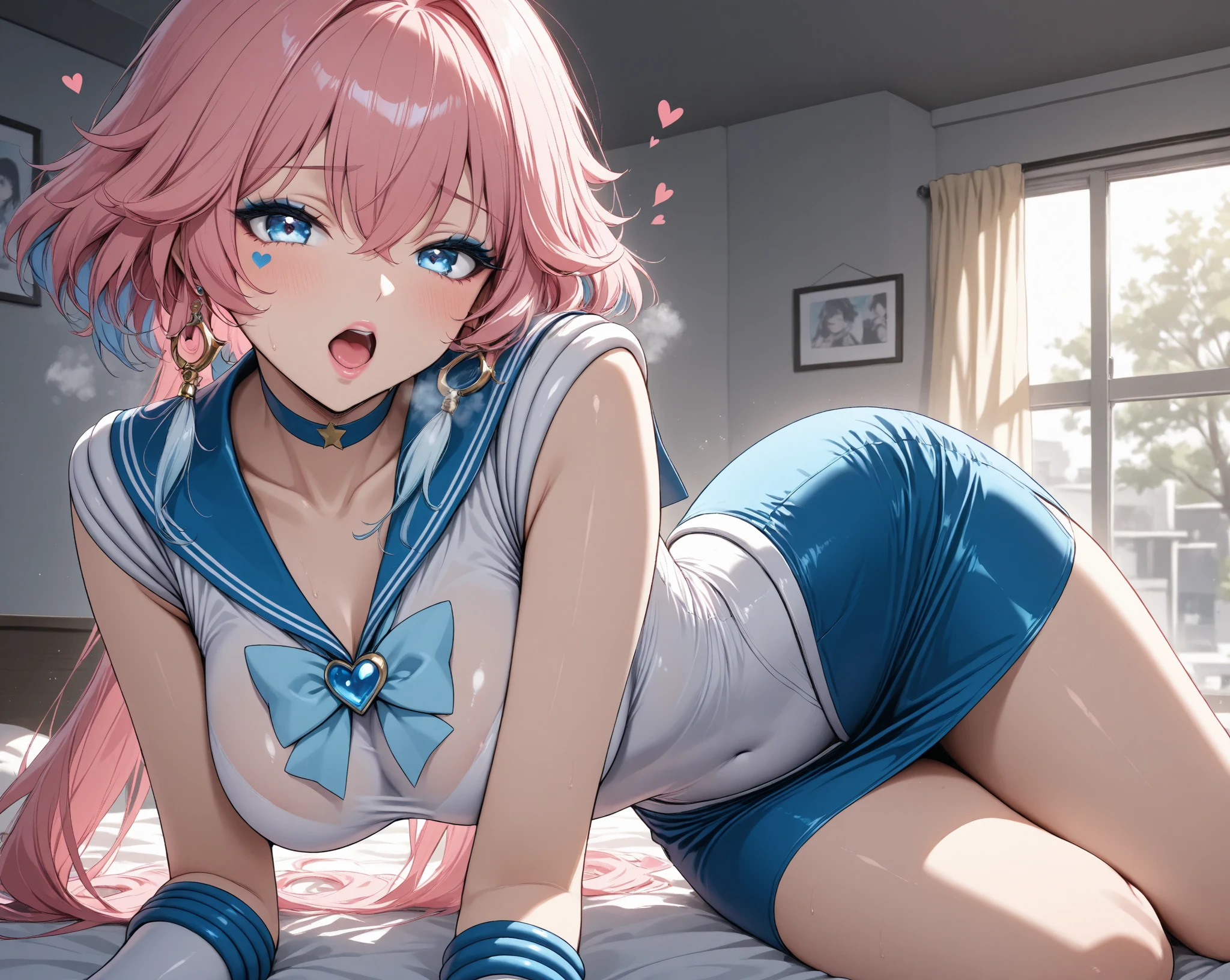 male子と女子生徒:2,Dynamic Angle, Perfect body,Gal, (Anatomically correct),masterpiece, highest quality, RAW Photos, Realistic, face,Beautiful girls, cute, Written boundary depth, High resolution, Super detailed, detailed, ighly detailedd, Extremely detailed eye and realistic student, pale and tanned skin,womale,(panties), (Short-sleeved sailor uniform:1.8),Spread your legs:1.6,Wide Hips, ((Sensual;1.5)), Glamour, Big Breasts,Sunburn marks on tanned skin,Pink Hair,blonde,Platinum Hair,Brown Hair,orange,Wavy Hair,Shortcuts,Pixie Cut,Cosplay,night,深night,Blurred Background:1.2,White panties,Pink panties,Yellow panties,Black panties,Big bright eyes, Orgasm face, Things to do),Blushing,Open your mouth,arched back,(male:2),(Intense sex:1.7),(Heterosexual:2),(Ejaculate:1.5),(Bedroom, curtain),sunlight,Shadow,Browsing Caution,(Twin tails:1.3),(Small breasts:0.5),(Motion Lines:1.8),(close your eyes:1.3),(shout:1.3),Hair between the eyes,Excessive ,facial,Cum on my chest,Cum in pussy,(Open clothes, White shirt, serafuku, Navy Pleated Skirt,Navy Socks:1.2),Tilt your head,(tears:0.8),(anger:0.8),(short hair:0.1),(Place your arms behind your back, shibari:1.4),(Grab your arm:1.5)