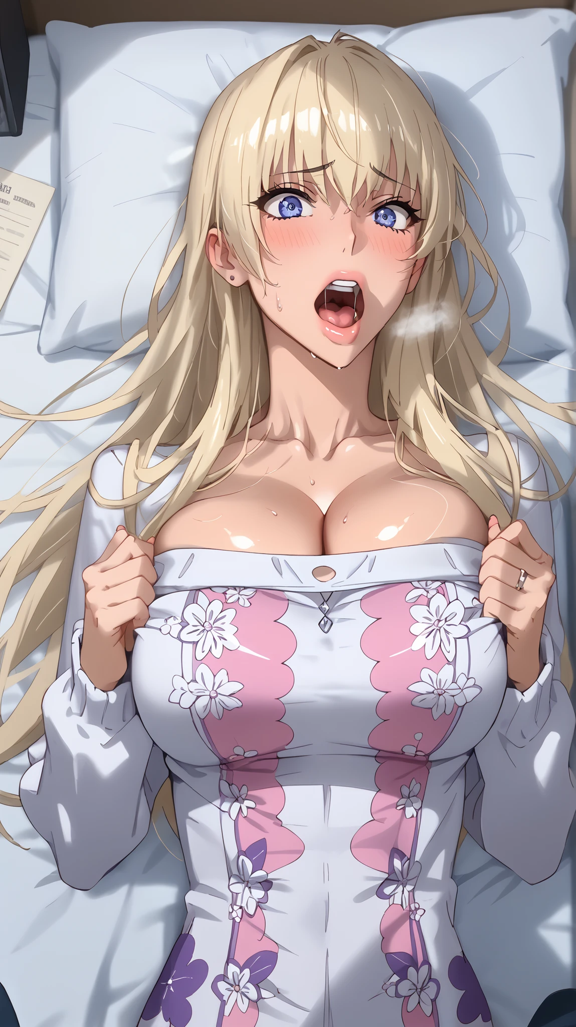 top view of auditorium with pillows , white sweater dress 、 pink silk bed sheets 、 Dim lighting 、 and her daughter 、saggy breasts、 big cleavage、、 、 body pillows , Afraid, housework, Great look , Dark night room background,I have a pillow , Green camouflage paint on S 、pain, Embarrassed Expression , steam, sweat, vulgar, Sweetie Skin, oily skin , Beauty , paper', Open your mouth and scream for help , heavy breathing ,cover your face with your hands, someone else massages my chest、 Ahehe 、
high definition , masterpiece, Accurate, Anatomically Accurate, number々Awards, top quality , high detail, high definition model , very detailed, Ultra- high definition , textured skin ,
Aerial View, Blurry Background, movie light effect, movie, dynamic, Move the photo ,
big sound effect、big'S-Line、
HUGE PENIS SHADOW 、 hide your face with your hands:1.3 super detailed , super detailed , reality,