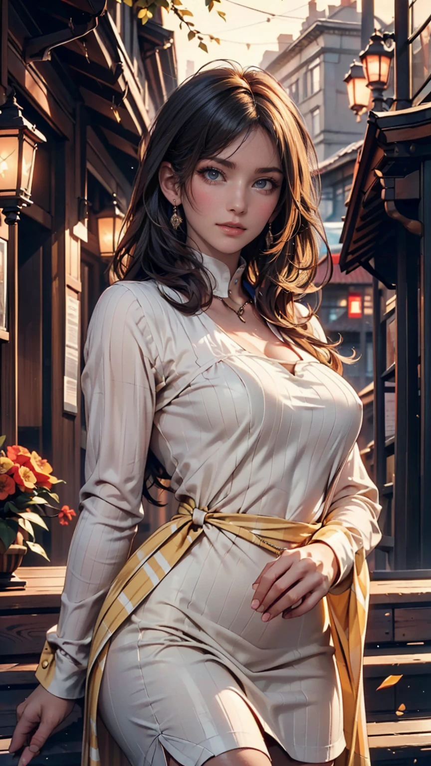 best quality, masterpiece, High resolution, a girl, Qing Dynasty Clothing, necklace, jewelry, pretty face, big breasts, more than_Body, Tyndall effect, lifelike, dark studio, edge lighting, two-tone lighting, (HD skin: 1.2), 8K Ultra HD, SLR camera, soft light, high quality, Volumetric lighting, frank, photography, High resolution, 4K, 8K, Bokeh,
