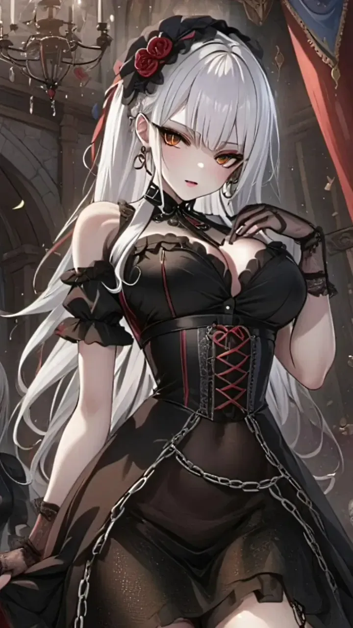 （（（highest quality、Masterpiece、Normal body、8k、Detailed face、Ultra-precision、Normal hand、Normal finger、５Finger、Highest）））Beautiful girl with golden and silver hair、Princess、Absolute Being、Twilight Dress、White and black skirt、Shiny Tiara、metal boots、Death Scythe、Game Scythe、Grim Reaper&#39;s Scythe、disaster々New Scythe、disaster々Aura、reap the soul、death penalty、Grim Reaper、grim Reaper、collapsing universe、Dimensional Destruction、The End of the Galaxy、Combat Ready、Death Scytheを振りかぶる、He lowers his waist, holds the scythe in both hands and swings it over his shoulder.
(((Girl))) (((21 yo))) (((ideal fashion model body))) (((fashion model photo session)))(((red eyes)))
(((1girl))) (((lace, leather, multicoloured diamonds)))