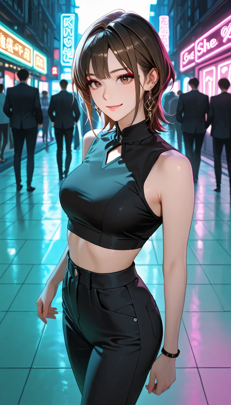 (Browsing Caution), (RAW Photos), (Realistic), (Photorealistic), Ultra-high resolution, masterpiece, Highest quality, Portraiture, facial Portraiture, Perfect lighting, Detailed lighting, Dramatic Shadows, Ray Tracing, Pure Eros Face_v1, Urzan-6500-v1.1, (((Roll up the skirt yourself))), (Lifted it himself), panties, panties focus, blush, Lips parted, looking at viewer, Half Body Shot, (crowd), (crowded city), gentle smile,