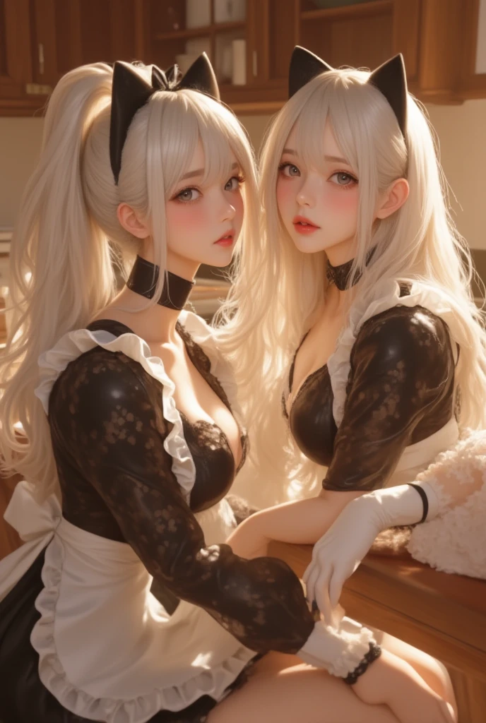 Tsunade, Zopf, See-through White Maid clothing, Errötung, auf dem bett,
