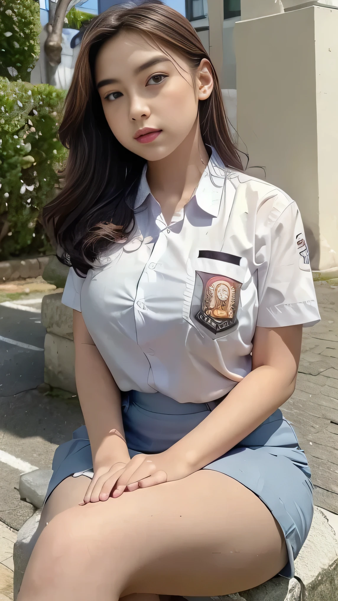 RAW, Best quality, high resolution, masterpiece: 1.3), Beautiful young indonesian girl with long wavy hair, showing one , big , sex pose, , open legs showing vagina, porn, dildo on vagina, sensual body, muscular body, on the stage of a nightspot  ((senior high school clothes)), orgasm, highres, 4k, HDR, 1girl, photorealistic, realistic, big breasts, short wavy hair, ((whole body)) turning away facial at viewer, closeup, public clubbing background