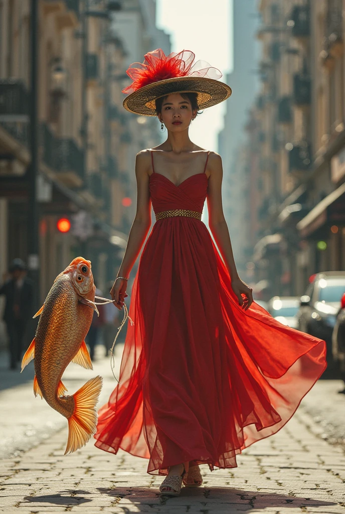 The bikini、Vintage bright color beautiful girl 4 frames traditional dress Vietnam, city nigth, masutepiece, Best Quality, Realistic:1.3, Street, Cyberpunk, Sunlight, Backlighting, art  stations, Intricate details, Vignette, City Night, antique car, Hoi An, Conical Hat Traditional Vietnamese