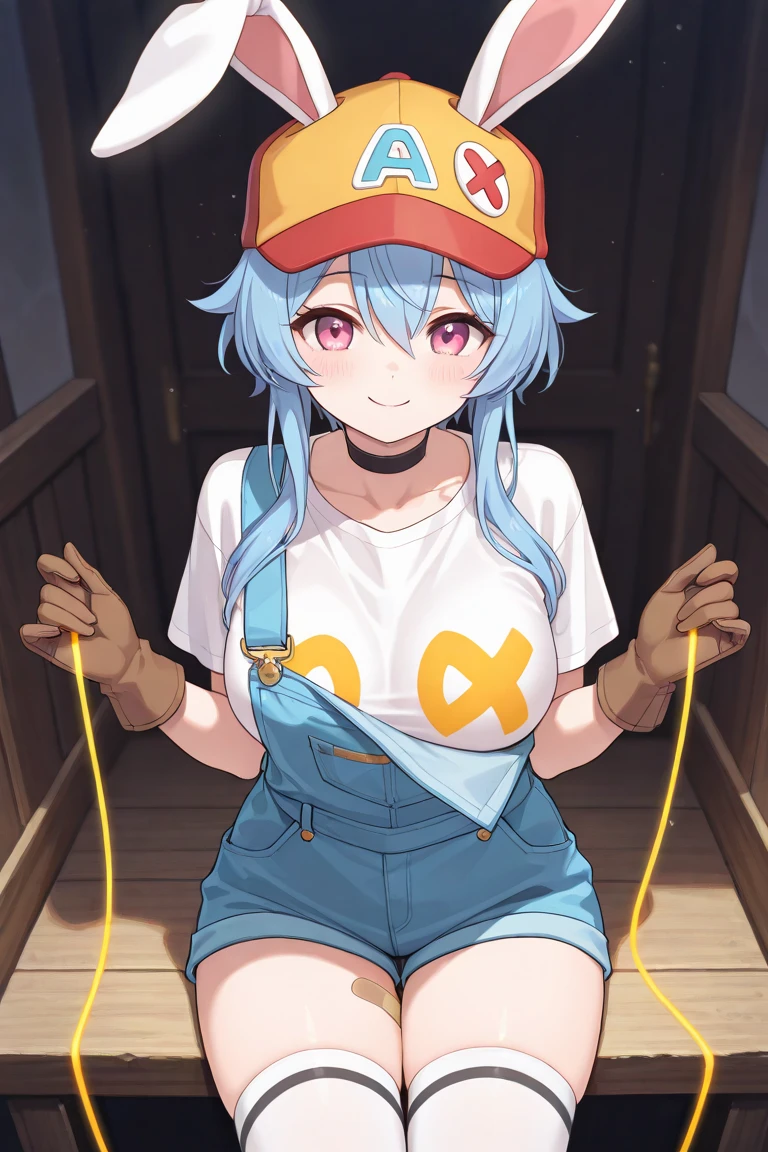 BlowjobPovQuiron, pov, erection, 1girl, niko, yellow eyes, hat, red hat, blue hair, solo, blush, blushed face, happy face, 4K, blushed face, (((Best quality, Masterpiece))), detailed, ultra detailed, looking at viewer, ultra high res, sfw, bedroom, indoors background, best anatomy, good anatomy, SFW, sweat, steam, sweaty, steamy, no underwear, sexy, kneeling, male POV, Male body POV, Male point of view, ((banana in mouth)), ((sucking on a banana))