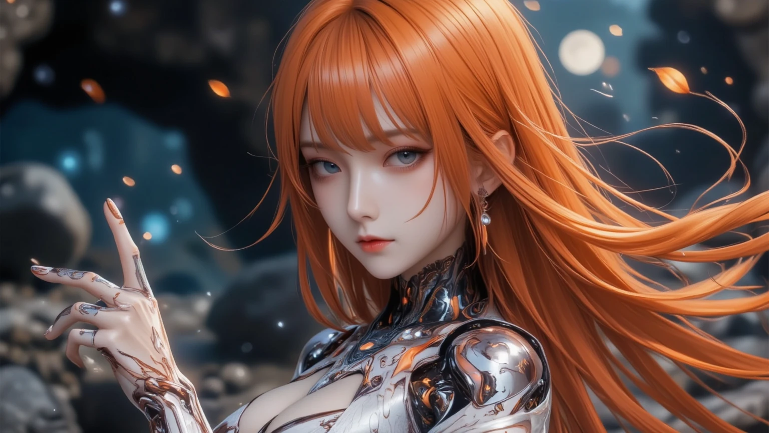 ModelShoot style, (Masterpiece:1.3), (absurderes:1.3), (Best quality:1.3), (8K), (large-scale masterpiece Digital art), (Detailed manga illustrations), (Handle Hair), Perfect anatomy, (Intricate details:1.3), (Ultra-ultra-fine best quality, High_Resolution.Parasites in girls_Mecha ,Dirty, Peeled skin, Guro,