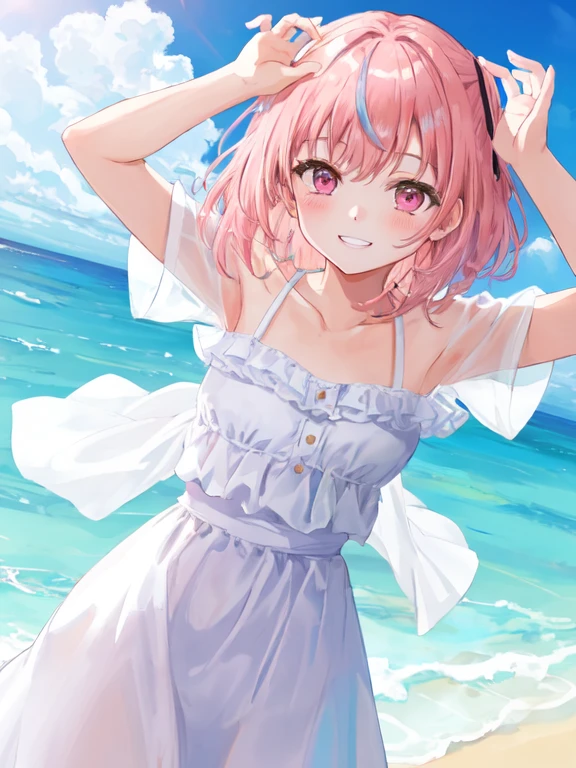 summer、Girl、smile、Swimwear、Ocean