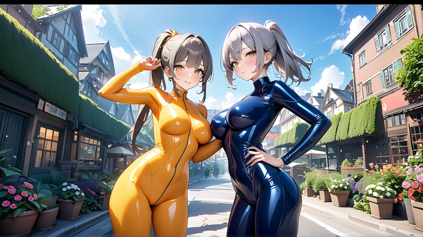 Full body black rubber suit　A slimy body covered in mucus rain　Pouring rain　My whole body is covered in mucus　anime　Figure skater　The whole body has a metallic sheen　Blonde Long Hair　Pouring rainずぶ濡れ　Gothic Black Choker　Wet and transparent black super long gloves　Wet and transparent black leotard　Black Pantyhose　Very upturned gaze　My eyes widen in surprise　Eyes very open　Embarrassing　Big breasts that look like their clothes will rip off　very large chest　Extremely distended chest　huge chest bulge　cute　Pitiful　clear　Small eyes　Droopy eyes　Small lips　Pale pink rouge　Royal City Basement　Old bed　hair band　Wet and see-through black bodysuit　Black See-Through　Mucus all over the body　Wet lips　Sweat is pouring out from my whole body　Mucus is stringy　Glossy with lotion　Embarrassing　Blushing　White Wet　大量のWhite Wet　Oily and shiny skin　Covered in oil