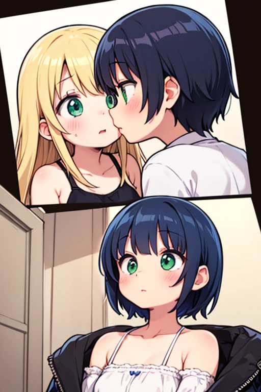 with the tongue out