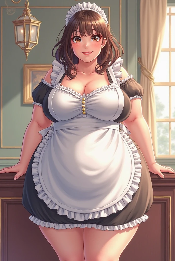 NFSW, Semi-nude、Half-naked、Beautiful detailed portrait of a girl with big eyes, Fuller lips, Smiling Kindly, Long eyelashes, Show off your, Large areola, Erect thick and large nipples, Upper body naked, Take off upper body, areola squirting, Milk squirting, milking, Feeding Bottle、Wearing a frilly maid outfit of random colors, tihn fabric clothing, (highest quality,4K,8K,High resolution,masterpiece:1.2),Super detailed,(Realistic,photoRealistic,photo-Realistic:1.37),Highly detailed face, Medium Hair, Intricate details, Vibrant colors, Dramatic lighting, Structure of the film, Anime-inspired art style, Many moles on chest, wet nurse, Stretched nipples, cum shoot