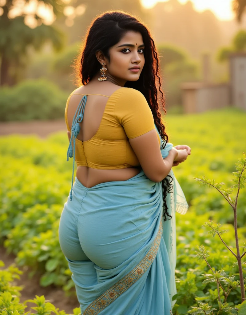6 feet tall big ass beautiful indian girl in field.