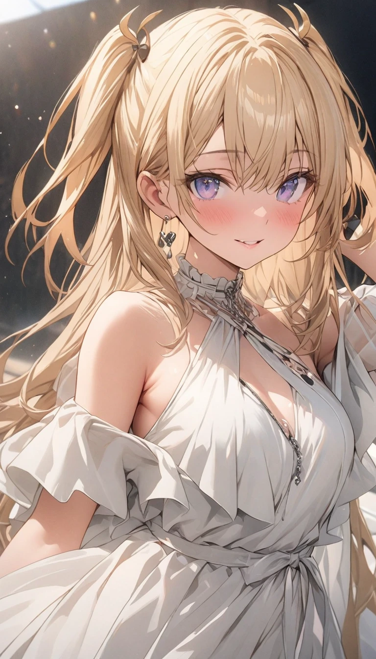 (close up) (adult woman:1.4) (nude:1.1) (topless:1.1) (cuddly pose:1.5) (from above) (lying in bed on side:1.2) (golden halo) black choker, night, dark cozy bedroom, mood lighting, on bed, Absurd, Perfect Anatomy, performance, Good lighting, Shadows in the movies, large breasts, large butt, thin waist, Long HAIR, light brown HAIR, (loving look:1.4), original HAIR style, Dynamic Angle, (detailed face:1.3) (dynamic lighting:1.5)
