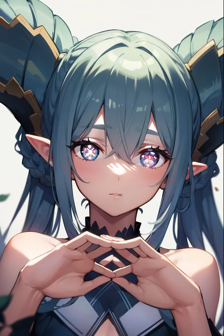 Tiamat, Tiamat, absurdly long hair, sea green hair, hair, curled horns, Gradient Hair, horns, long horns, multicolored hair, pink eyes, pointed ears, pupils in the form of symbols, twin hairs, (x-shaped pupils:1.5),
BREAK ,
BREAK looking at viewer,
BREAK outdoors,
BREAK (masterpiece:1.2), Best quality, a high resolution, Unity 8k Wallpaper, (illustration:0.8), (beautiful detailed eyes:1.6), very detailed face, perfect lighting, Extremely detailed computer graphics, (perfect hands, perfect anatomy),