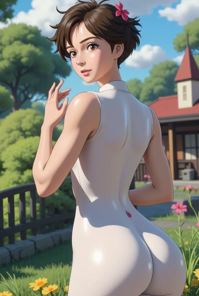 (obra-prima, melhor qualidade: 1.2), tiro de cowboy, solo, 1girl, mavis dracula, sorriso, olhando para o espectador, arms behind back, vestido preto, coxas listradas,(best quality,Realistic),(1Mulher:1.1),(Cabelos escuros,pose sexy,corpo inteiro,sorridente),(vestido curto apertado),(corpo tonificado,coxas grossas,seios pequenos)