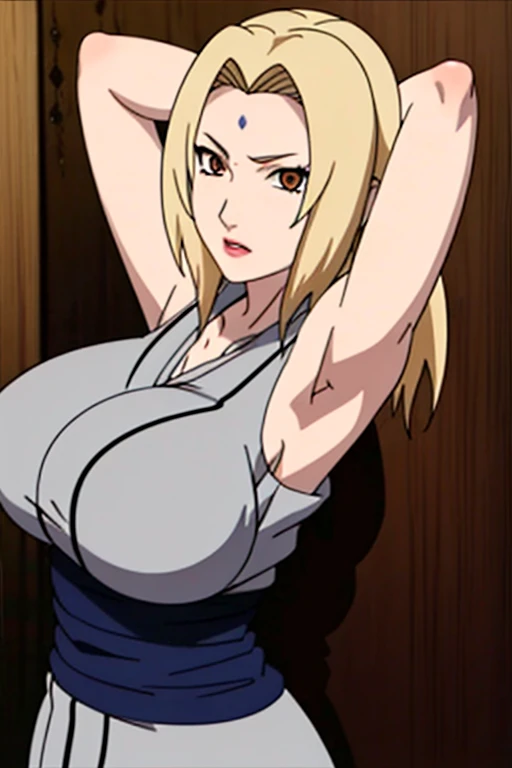portrait, solo focus, solo, close-up, looking at viewer, (parted lips:1.2), (sunlight, bright, sunshine:1.2),((tsunade)), 1 girl,1 boy ,((tsunade milf physique)),(mark on forehead ), long hair, blonde hair, eyes,hairclip, eyes, smile, from front,(posing her body in office),huge breast huge pelvis thick thighs,((clear details High definition body parts perfect body parts )),(((blush lush blush nose blush blush face ))),(sad expression),((1 girl)),(solo), (wearing (blue pleated shirts + white skirt), white long socks),((front view)),((far from viewer)),((standing))