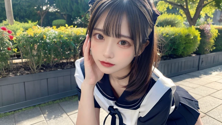 ★composition:(Full body photo)★quality:(2. hug), (Perfect hands:1.2), (Perfect Anatomy:1.2), (best quality:1.3), (masterpiece:1.3), (Very detailed:0.8), 17 years old, 完璧なface, かわいくて左右対称のface, 童face, Pink Lips, (:1.1), High resolution, High resolution, CG Unity 8k, Nice hands, throw, top quality, ★performance:(笑face:1.3), (:1.4), Happy, charm的な, faceを見て感じる, (Look at other people:1.3), looking up★被写体:(toru asakura: 1.3), ★face:detailed face, (beautiful face: 1.1), beautiful girl, cute, charm, beautiful detailed face, ★eye:blue eyes, detailed eyes, キラキラしたeye, charm的なeyeの反射, キラキラ輝くeye元, Pupil depth and three-dimensional effect, 虹彩の色の微妙な変化 ★イルミネーション:Light of the sun, ★chest: 小さなchest、Detailed skin, (chestの谷間:1.4), Shiny skin, ★hair: :(short hair)★style: animation, shape, (Wet:1.2), ★environment:Ocean, cloud, Day, Beach, ((Red bow tie, , , White shirt, Black plaid skirt)) , jewelry, Earrings, necklace, Earrings, accessories, ★One:Small Head, ★action:My whole body is wet