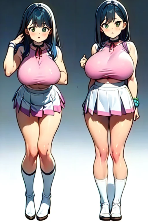(Private 4K)、(High resolution:1.2)、(High freshness:1.2)、、(Whole Body Ezbian:1.2)、(Two Women:1.6)、((Woman with exaggerated big physique))、(Super big breasts fully opened:1.8)、abnormally developed muscles,,Barefoot woman, , Big arms、(Huge muscles:1.4)、(Dynamic pose:1.2)、(Woman running with all her might:1.8)、(school uniform:1.6)、(School corridor:1.6)