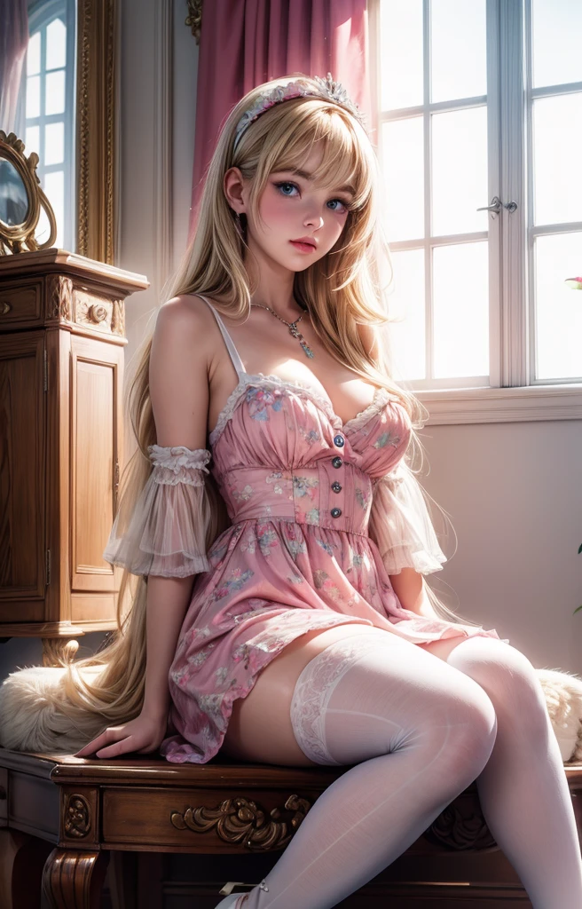 barbie wear pink transparent night lingerie blonde long hair, ((nsfw)),((nude)), ((braless)), ((nipples)), ((vagina)),(crotch), masterpiece, hyperdetail,8k , sharp eyeasterpiece, best quality:1.2),(8k,highres,RAW photo,realistic,photo-realistic:1.3),(detailed skin texture,detailed cloth texture,beautiful detailed face:1.25),professional lighting,photon mapping,beautiful soft light,radiosity,physically-based rendering,model shoot style, model shoot style, (extremely detailed CG unity 8k wallpaper), full shot body photo of the most beautiful artwork in the world, complex 3d render ultra detailed, looking at viewer, 18 yo, wet hair, real human skin, vibrant details, hyperrealistic, beautiful, octane render, 8k, best quality, masterpiece, an extremely delicate and beautiful, extremely detailed ,CG ,unity ,wallpaper, (realistic, photo-realistic:1.37),Amazing, finely detail, masterpiece,best quality,official art, extremely detailed CG unity 8k wallpaper ,extreme detailed eyes, (perfect face), shiny skin, colorful, highest detailed, vibrant colors, ultra high res, (high contrast), intricate, lens flare, ,Rapunzel, ridiculously long hair