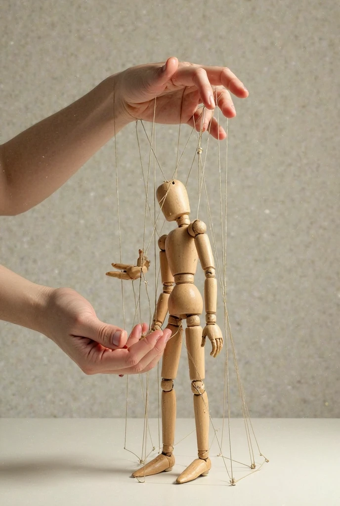 A hand that controls a puppet