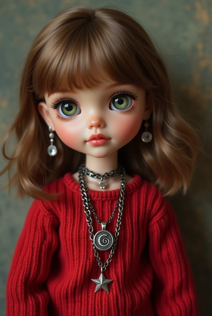 blythe doll redhead without bangs straight