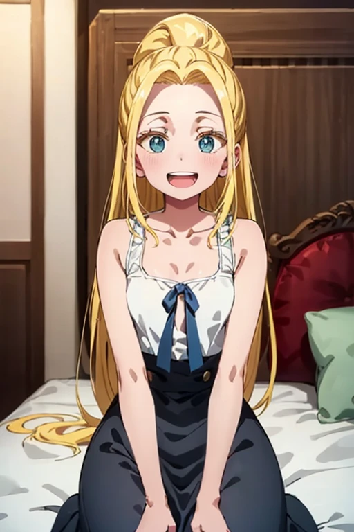 score_9, score_8_up, score_7_up, source_anime, rating_safe BREAK
naughty grin, blonde hair, long hair, blue eyes, forehead, flat chest, white pantyhose,