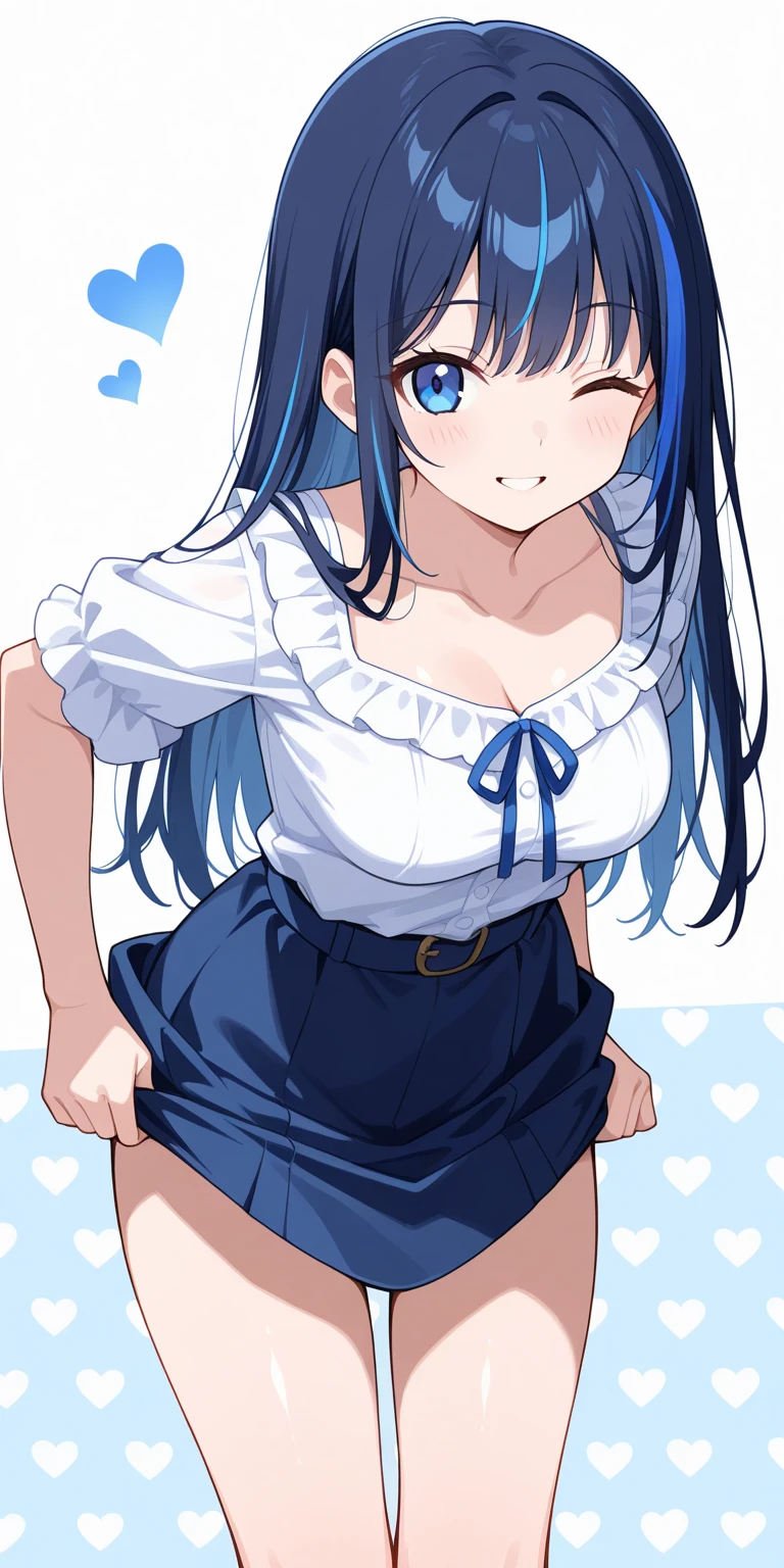 1boy, tidy, , Vulgar underwear, fuck siguck gestureddle finger, vulgar gesture, sexual gesture, appeal, tattoo,crest, Bulge between thgs, tiny girl, young girl, mesugaki, mesugaki smile, Camisole, mini skirt, neat, black hair, long hair, Flat chest, big buttocks, thick thighs, Teasing, looks, heart eyes, Vulgar underwear, fuck sign, fuck gesture, middle finger, ar gesture,ual gesture, sexual appeal, He points to his otch, tattoo, lest, tidy, Focus on the girl, glossy skin, oily skin,vure, pinup, junior idols, Sound, Clothing, vigorous, Dating, Masterpiece:2, Top Quality, high Quality, Very Detailed, ultra High Resolution, super High Resolution, Beautiful Detail, Dynamic angles, perfect lighting, 8k, Animation Style, cartoon style, game cg, sfw,