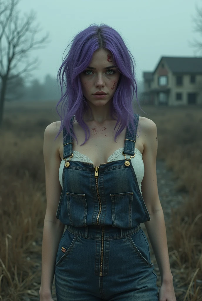 ((best quality)), ((masterpiece)), (detailed), goth, graveyard in hell, girl, sad, cute, bright pink hair, dark , blood, haunted, moon,