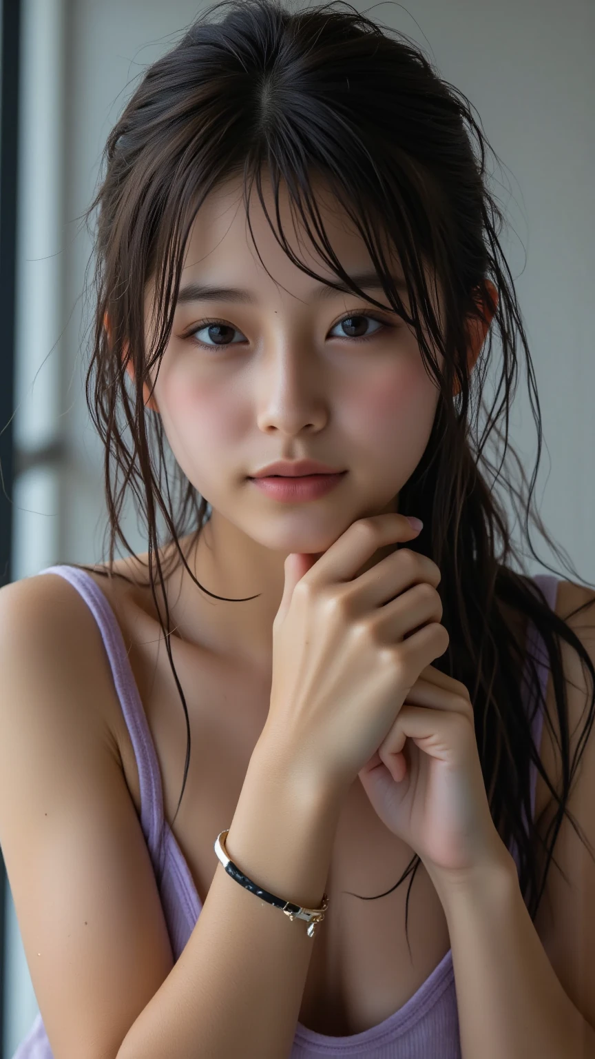 (Tabletop:1.3), (8k, Realistic, RAW Photos, Highest quality: 1.4), Japanese, (One Girl), Beautiful Face, (Realistic face), (Black Hair), Beautiful hairstyle, Realistic eyes, Beautiful attention to detail, (Realistic skin), Beautiful Skin, charm, 超High resolution, 超Realisticな, Very detailed, Golden Ratio,. (3. gill:1.5), (Sony Alpha 1, 50.1 megapixel full-frame CMOS sensor, 8k video recording function), (Telescope Lens), (Realistic),(8k, 超High resolution, Highest quality, Tabletop:1.2),Very detailedな,Beautifully detailed face, Complete Anatomy,(Beautiful attention to detail:1.3),smile,Very delicate and beautiful, Very detailed, Hmph, Unity, 8k Wallpaper, wonderful, In detail, Very detailedな, High resolution, Very detailed, Very detailed目と顔,Wet, ((luxury:1.1)),((Colorful micro bikinis.1)), [ponytail],(Big Breasts, Cleavage.3),