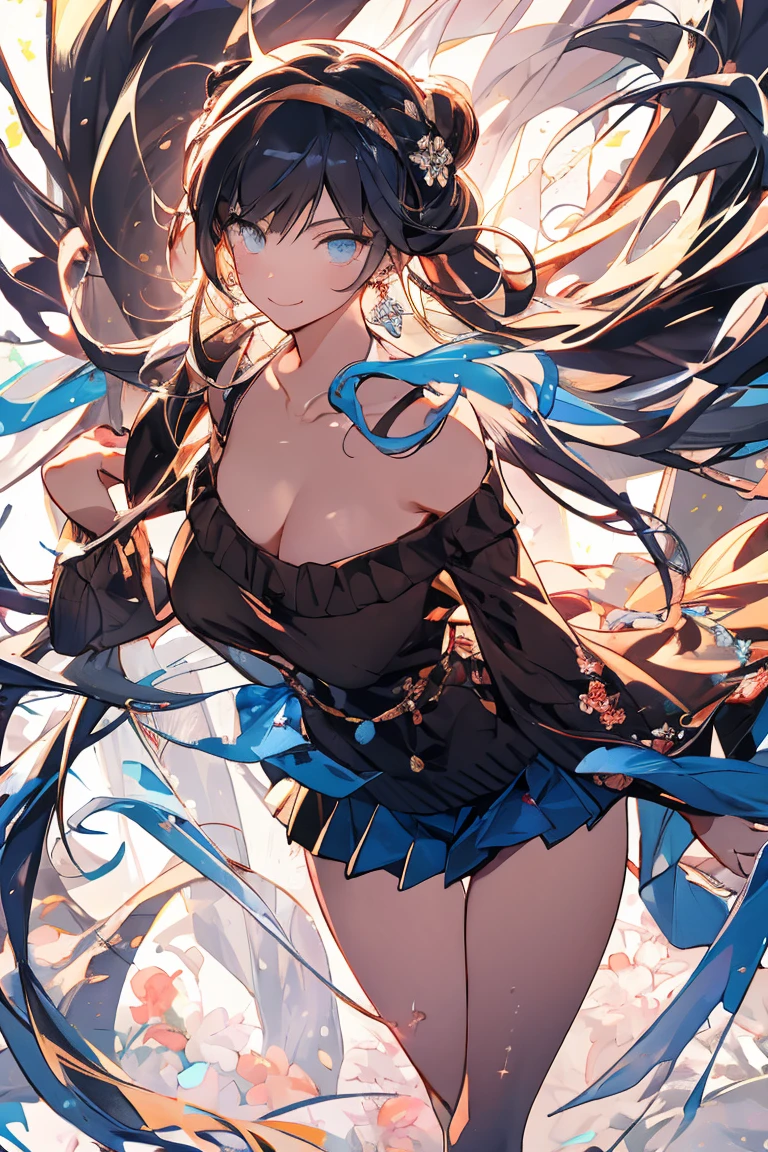 Creates a girl with black and curly hair, black skin, black eyes and the name Mayza from the anime Boku no Hero